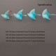 Rc Nylon Blue Propeller 3 blades Propellers High Strength for 4.76mm Shaft