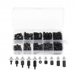 180Pcs M3 Mixed Female Male Hex Nylon Standoff Spacer Column For PCB Motherboard Fixed Plastic Spacing Screws Set