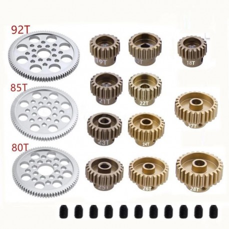 Alloy 7075 Hard Coated 48P Motor Gear 18T 19T 20T 21T 22T 24T 26T 28T 27-33T For 1/10 RC Car