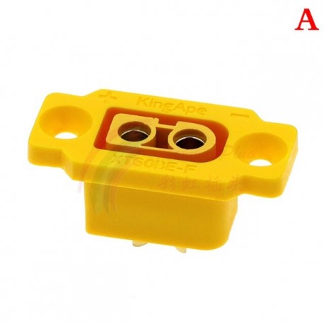 1PCS XT90E-M Brass Gold Plated Male Connector with Dust-proof Cover PVC Plug