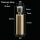 3DSWAY Bi-Metal V6 Heat Break All Metal Heatbreak Titanium Alloy Brass M6 Thread M7 Smooth Throat