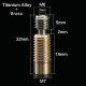 3DSWAY Bi-Metal V6 Heat Break All Metal Heatbreak Titanium Alloy Brass M6 Thread M7 Smooth Throat