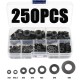 250PCS Nylon Washers M2 M2.5 M3 M4 M5 M6 M8 Nylon Washers Plastic Insulation Spacers