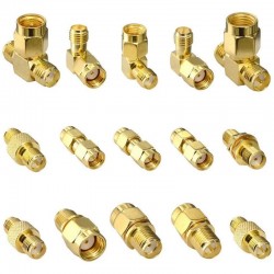 15 Type SMA Adapter Connector Kits SMA Male Female Antenna Plug Converter