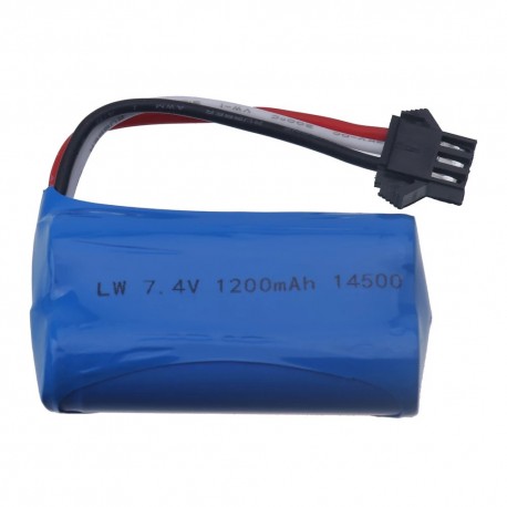 2S 7.4 V Li-ion 1200mah 14500 Battery for RC toys Cars Tanks Robots