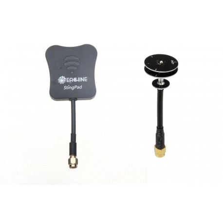 2PCS RP-SMA 5.8Ghz 16dBi StingPad Panel Antenna + 5dBi RHCP Pagoda Antenna Omni FPV Antenna Set For FPV RC Drone