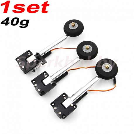 1set 40g steering gear metal worm-type retractable landing gear Electric aluminum alloy shock for RC airplane
