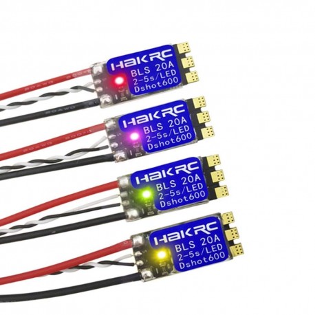 HAKRC BLS 20A ESC 2-5S BLHeli-S Built-in LED Mini Brushless Speed Controller Dshot150/300/600 for RC FPV Racing Drone