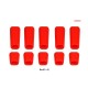 10 PCS LDARC Rubber Anti-slipping Stick Switch Cap Bule Red for Frsky X9D Plus Flysky JR Radio Transmitter RC Models Spare Part