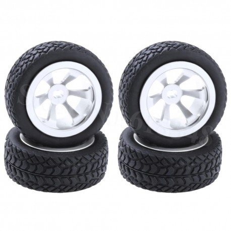 4pcs Aluminum Alloy Tires & Wheels For WLtoys 1/28 RC Car K969 K989 K999 P929K969 K989 K999 P929