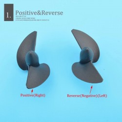 Rc Boat M4 Two Blades Paddle With Screw Thread Nylon Boat Propeller Positive/Reverse Propeller For 4mm