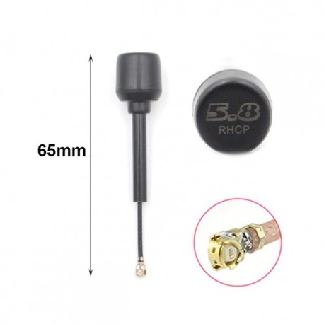 Happymodel 5.8GHz Lollipop Omni Circular Polarized RHCP LHCP Black Antenna 2.5DBi