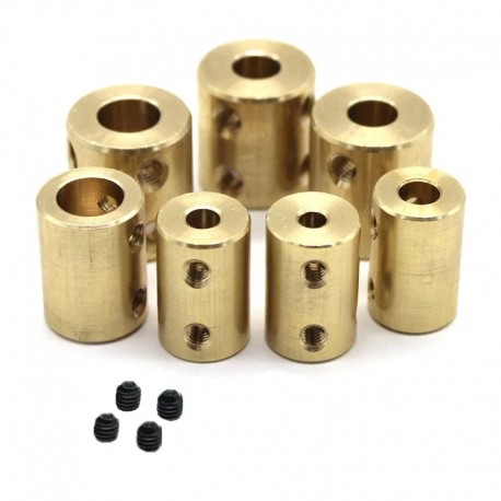 6/8/10mm Brass Rigid Motor Shaft Coupling Coupler Transmission