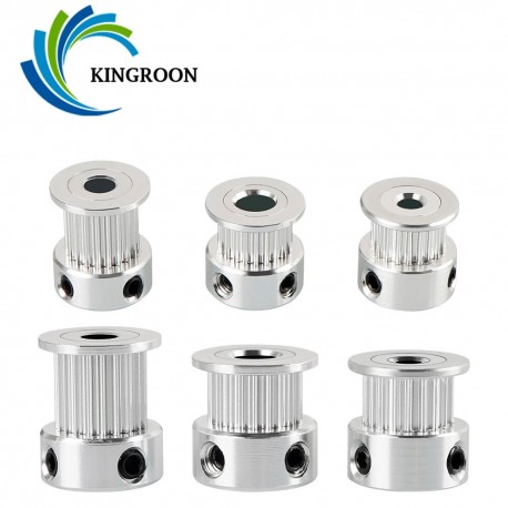 Drive Belt Pulleys GT2 16/20 Teeth Timing Pulley Alumium Bore 5mm/6.35mm/8mm Fit for 2GT Belt Width 6mm