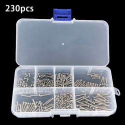Suleve™ M2CH1 M2 Carbon Steel Allen Bolt 3-20mm Hex Socket Cap Screw Metric Assortment Kit 200pcs