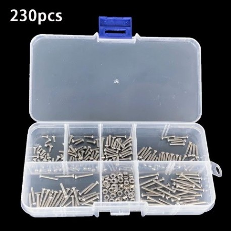 Suleve™ M2CH1 M2 Carbon Steel Allen Bolt 3-20mm Hex Socket Cap Screw Metric Assortment Kit 200pcs