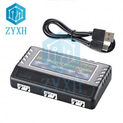 3S 11.1V Lithium Battery Balancer Charger 3 Port Li-ion Li-po Smart Charging LED Indicator DC 5V 2A-5A