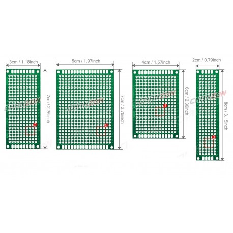 Double Sided PCB Board Tinned ( 2X8 3X7 4X6 5X7 cm )