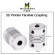 D19L25 5X8mm Aluminum Z Axis Flexible Coupling