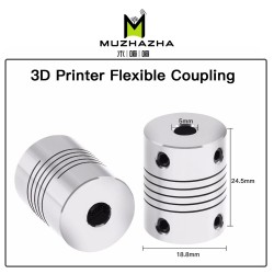 D19L25 5X8mm Aluminum Z Axis Flexible Coupling