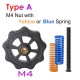 4PCS M3/M4 Screws Nuts Heat Bed Leveling Spring Knob Parts 3D Printers Print Platform Calibration Accessories