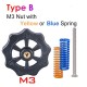 4PCS M3/M4 Screws Nuts Heat Bed Leveling Spring Knob Parts 3D Printers Print Platform Calibration Accessories