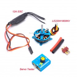 High Power Airplane ESC MT2204 2204 2300KV Brushless Motor / LE2204 1800KV Motor 12A ESC Servo Tester