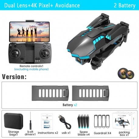 X6 PRO Drone 4K HD Camera Three-sided Obstacle Avoidance Air Pressure Fixed Height Professional Foldable Quadcopter