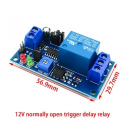 12V power on delay delay open control with normally open normally closed