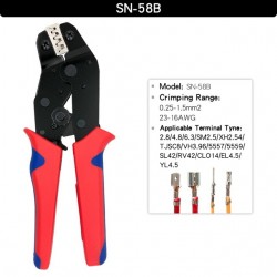 Pin Crimping Tool Crimper 0.1-1.0mm² 2.54mm 3.96mm 28-18AWG