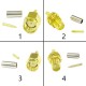1PCS SMA Male Plug Female Jack /RP RF Coax Connector Crimp For LMR100 RG174 RG316 Cable Straight Goldplated Adapter