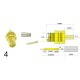 1PCS SMA Male Plug Female Jack /RP RF Coax Connector Crimp For LMR100 RG174 RG316 Cable Straight Goldplated Adapter