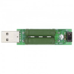 USB Mini Discharge Load Interface Resistor 2A/1A With Switch 1A Green LED 2A Red LED Module Testing Aging Resistor