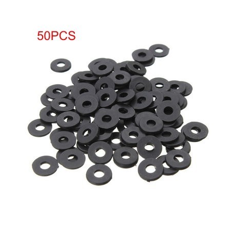 Suleve™ M3NW1 Black Flat Nylon Washer OD 8mm for M3 Screws 100pcs