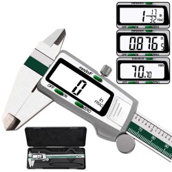 150mm Stainless Steel LCD Screen Display Digital Caliper 6 Inch Fraction / MM / Inch