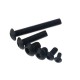 10pcs M3/M4 yuan cup Half round pan head black grade 10.9 carbon Steel Hex Socket
