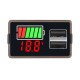 Voltmeter 18650 Li-ion Lipo Lithium 8-100V Lead Acid Battery Level Indicator Tester LCD Display