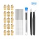 12PCS/Lot 3D Printer tool Nozzle cleaner Bendable Drill Bit for Cleaning of V6 j-head Hotend 0.4mm Nozzle for Extrusion head