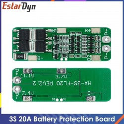 3S PCB BMS Protection Board For 18650 Li-ion Lithium Battery Cell 12.6V 20A