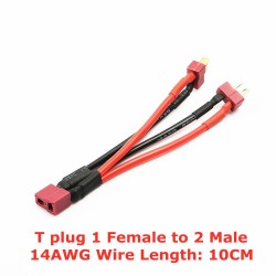 T plug Parallel Battery Connector Male/Female Cable