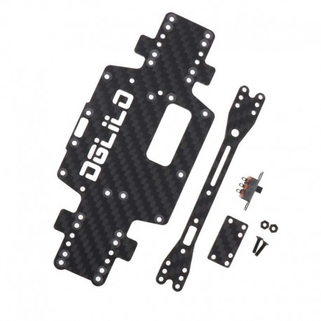 Wltoys K969 K979 K989 K999 P929 P939 1:28 RC Car Spare Parts Upgraded Carbon Fiber Chassis Car Bottom