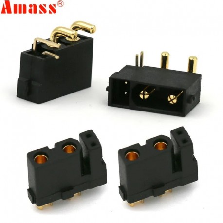 1 Pair Amass XT30(2+2) XT30PW(2+2) Male Female Gold Plated Plug with Signal Pin for RC