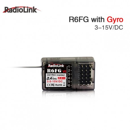 RadioLink R6FG 2.4G 6CH FHSS Receiver Radio Transmitter Gyro Integrant For RC4GS RC3S RC4G T8FB
