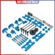 Metal Steering Swing Arm Base C Rear Hub Seat Servo Pull Rod Kit for 1:14 WLtoys 144001 RC Car Upgrade Spare Parts