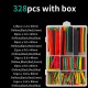 127pcs Heat shrink tube sleeve 2:1 black electronic diy kit Insulation Sleeving Polyolefin Shrinking