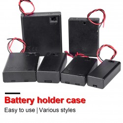 1Pcs 2 3 4 6 8 x AA AAA Battery Holder Storage Case Box With Switch & Cover for AAA AA 18650 9V Batteries