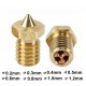 CHT Clone Nozzle 0.4mm 0.6mm 0.8mm E3D V6 Brass Copper Nozzles High Flow Extruder Print Head For 1.75mm