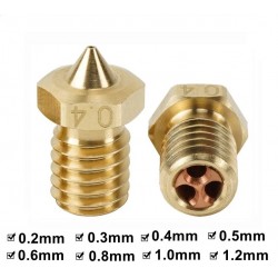 CHT Clone Nozzle 0.4mm 0.6mm 0.8mm E3D V6 Brass Copper Nozzles High Flow Extruder Print Head For 1.75mm
