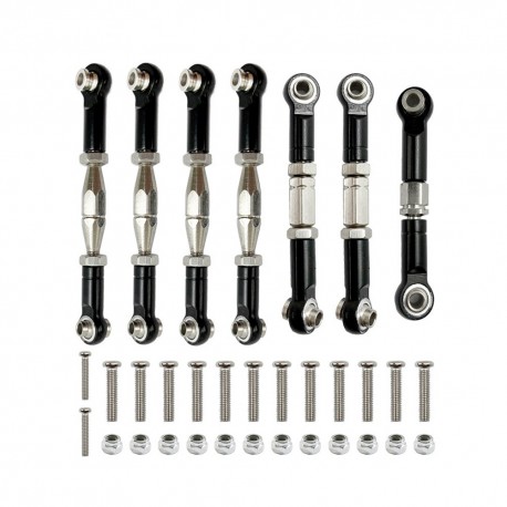 Wltoys 144001 144010 124007 124016 124016 124017 124019 Metal Front Rear Tie Rod Linkage Servo Link Rod