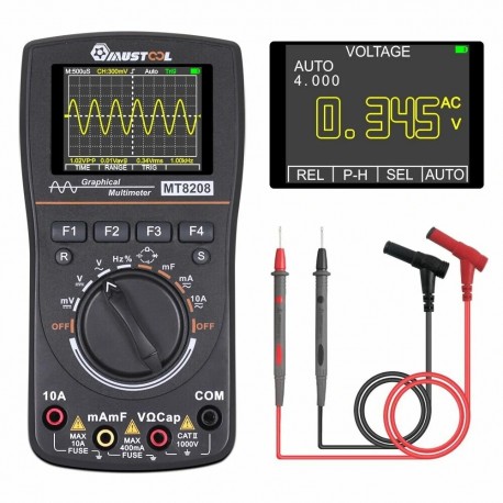MUSTOOL MT8208 Intelligent Graphical Digital Oscilloscope Multimeter 2 in 1